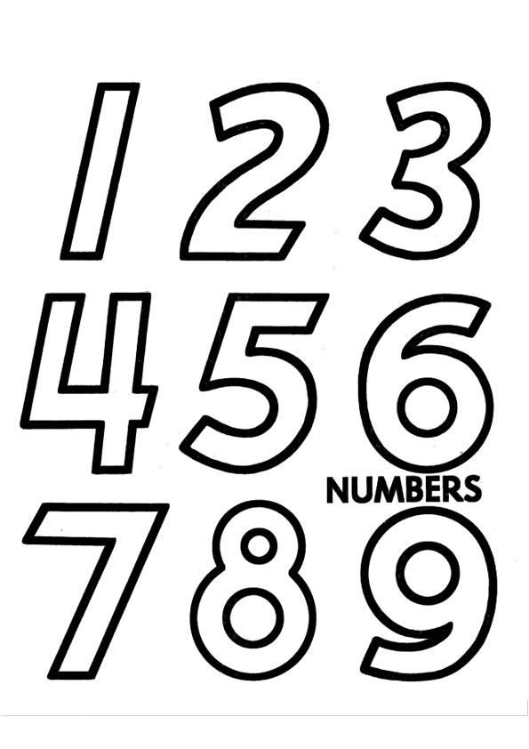 Coloring pages number coloring page
