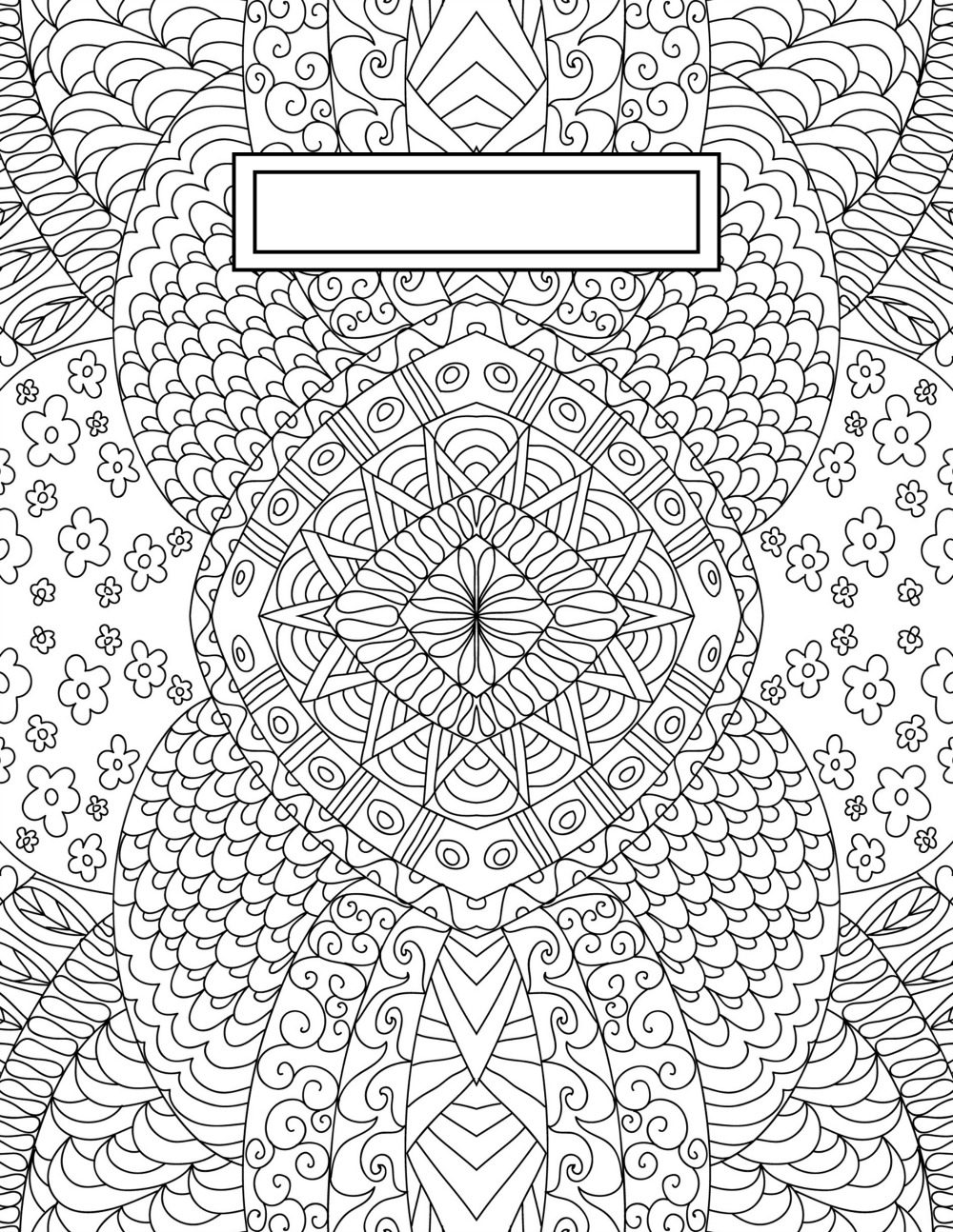 Back to school binder cover adult coloring pages