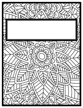Spring student binder covers and spines summer coloring pages distance learning