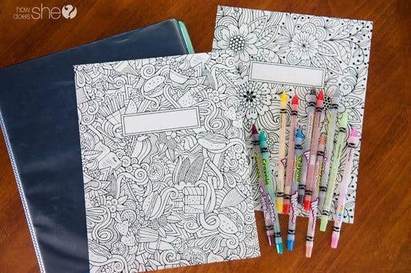Free printable binder cover to color