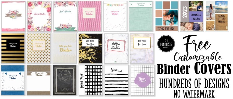 Free printable binder cover templates create online