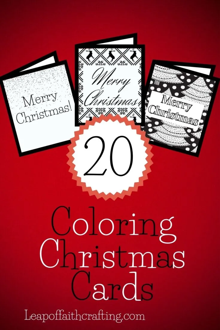 Free printable christmas coloring cards for adults kids