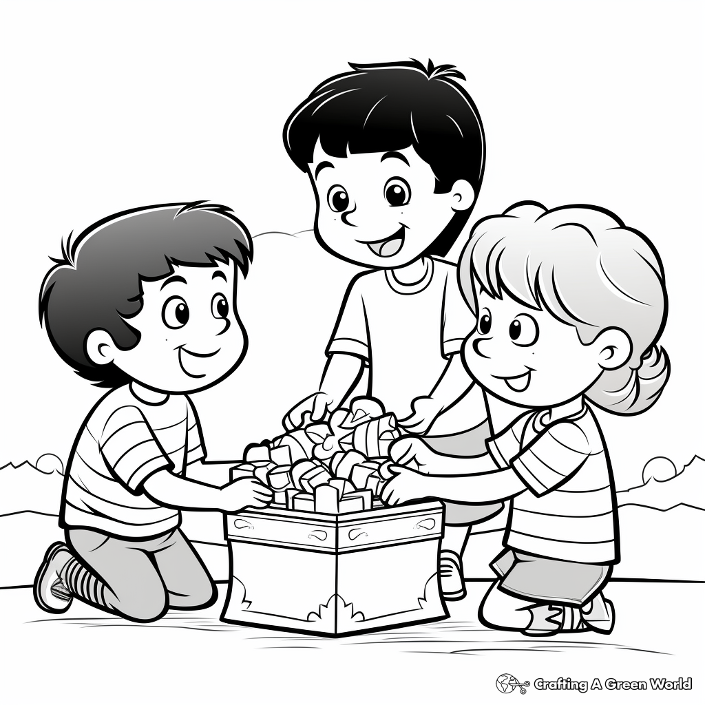 Giving coloring pages