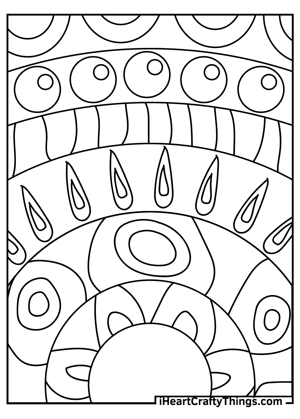 Abstract coloring pages free printables