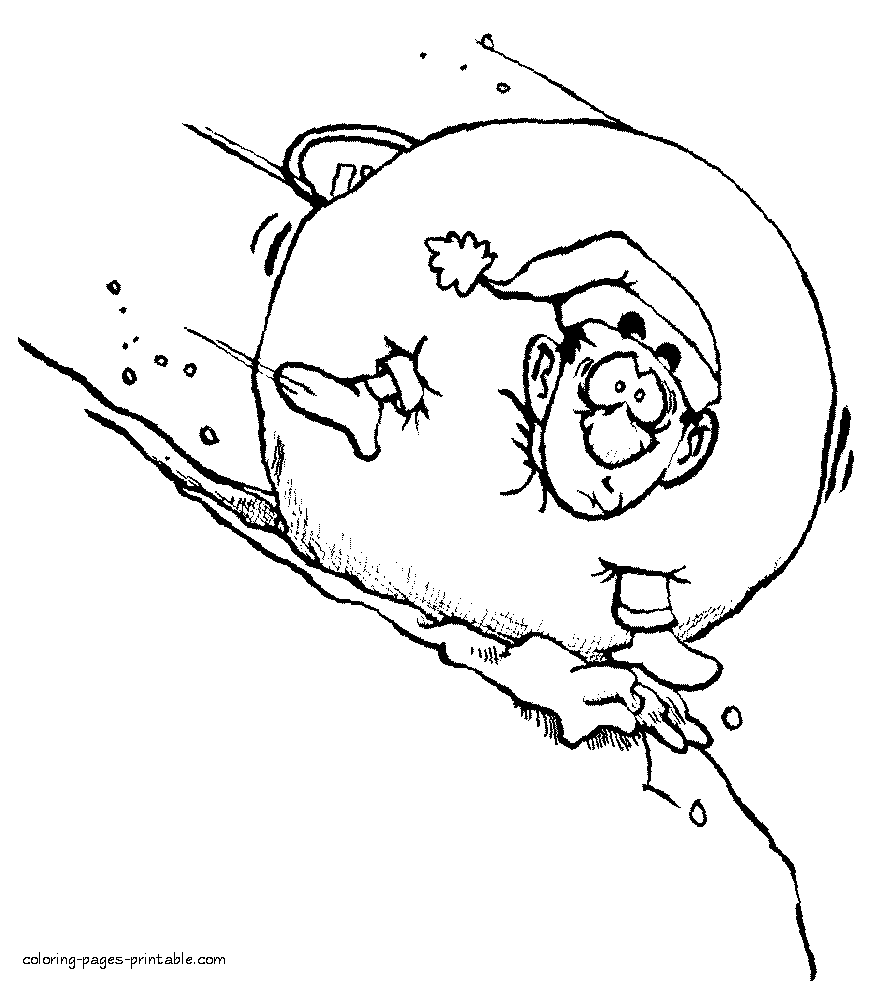 Snow avalanche coloring page coloring