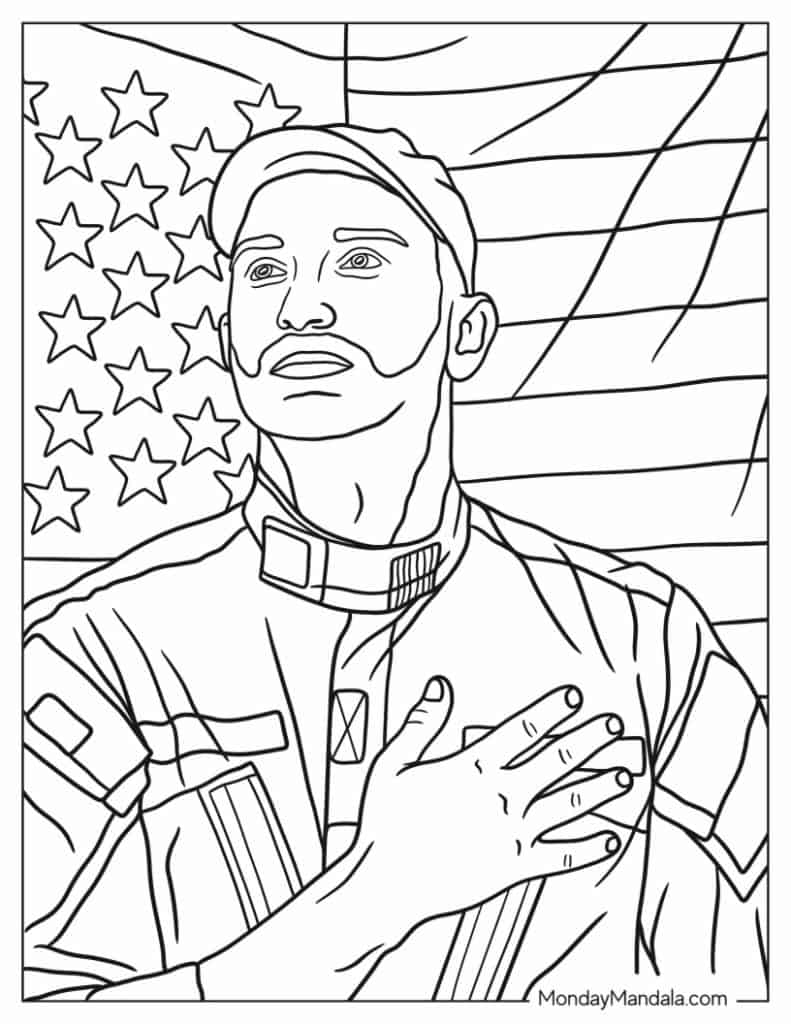American flag coloring pages free pdf printables