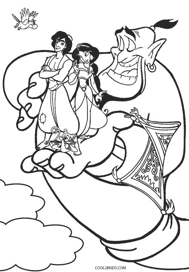 Printable disney aladdin coloring pages for kids coolbkids disney princess coloring pages cartoon coloring pages disney coloring pages