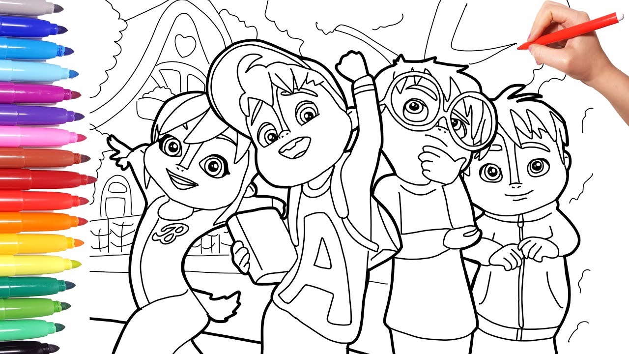 Alvinnn and the chipunks alvin coloring page for kids how to draw color alvin sion theo brittany