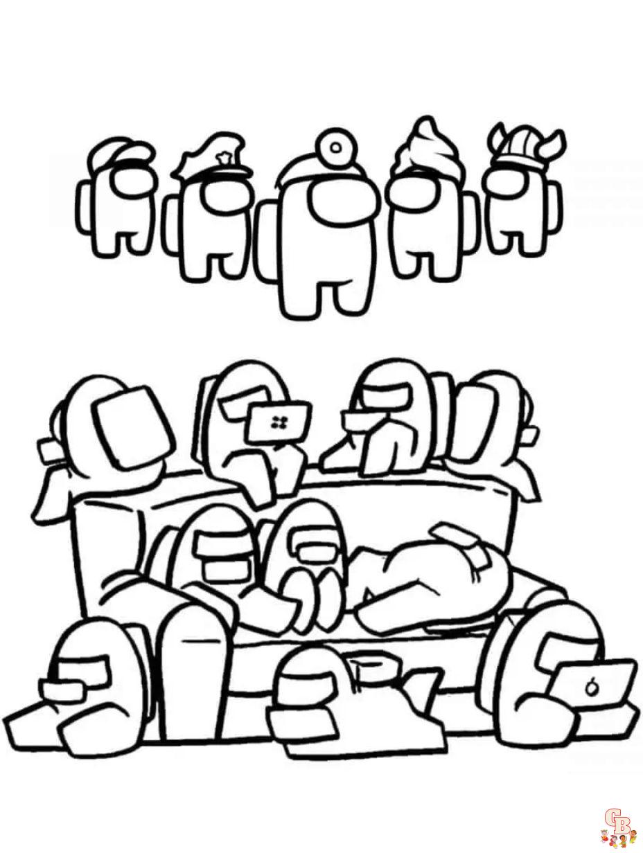 Among us coloring pages