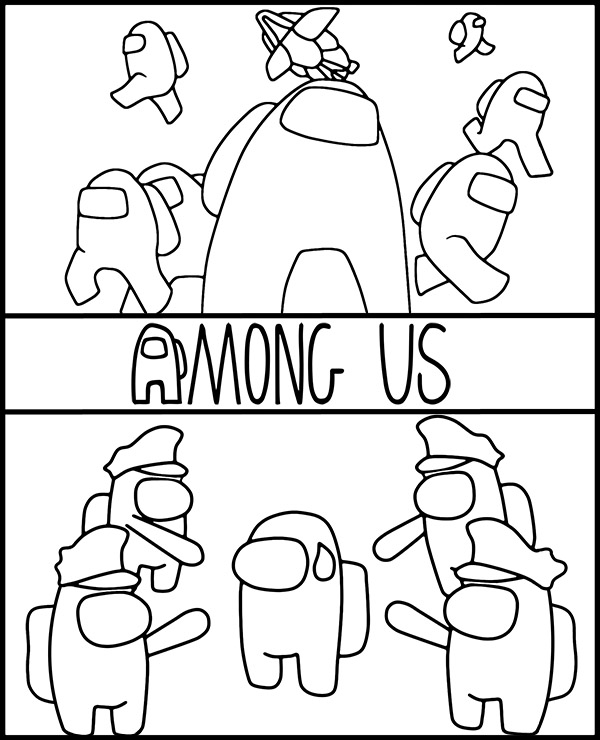 Among us coloring page picture