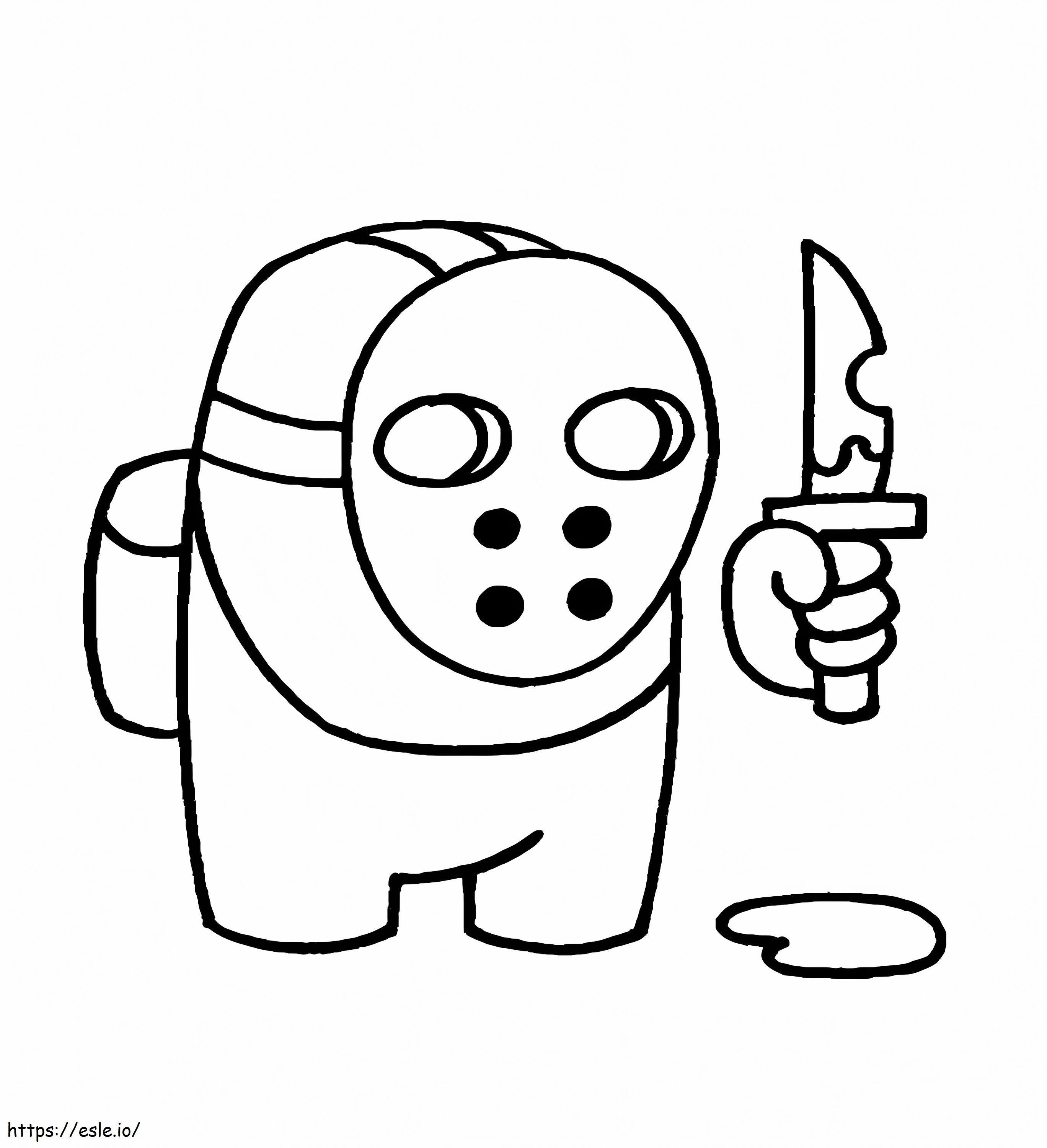 Among us imposter coloring page