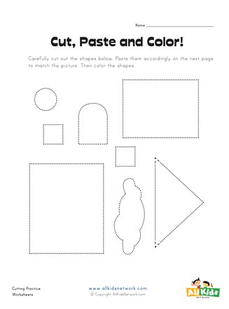 Cut paste and color worksheet all kids network