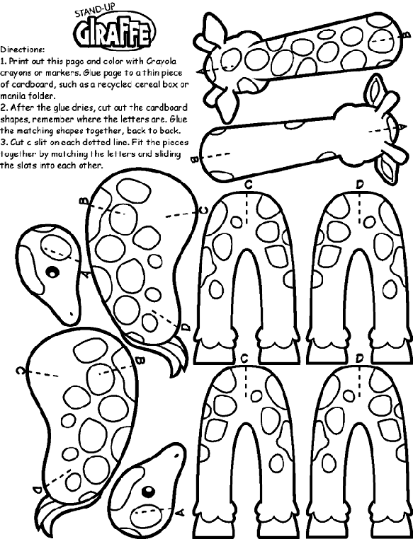 Giraffe coloring page giraffe crafts giraffe coloring pages crayola coloring pages