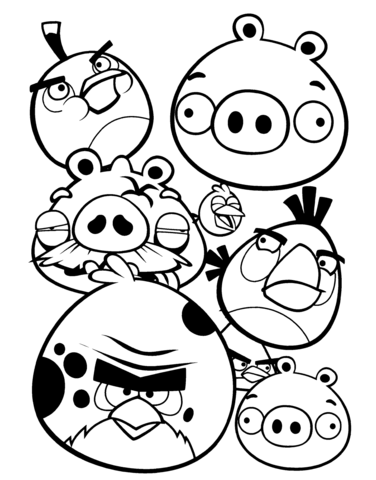 Angry birds coloring page free printable coloring pages
