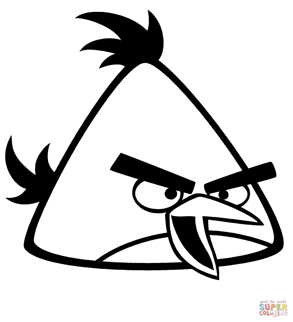 Chuck the yellow bird coloring page free printable coloring pages