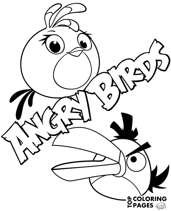Top angry birds coloring pages