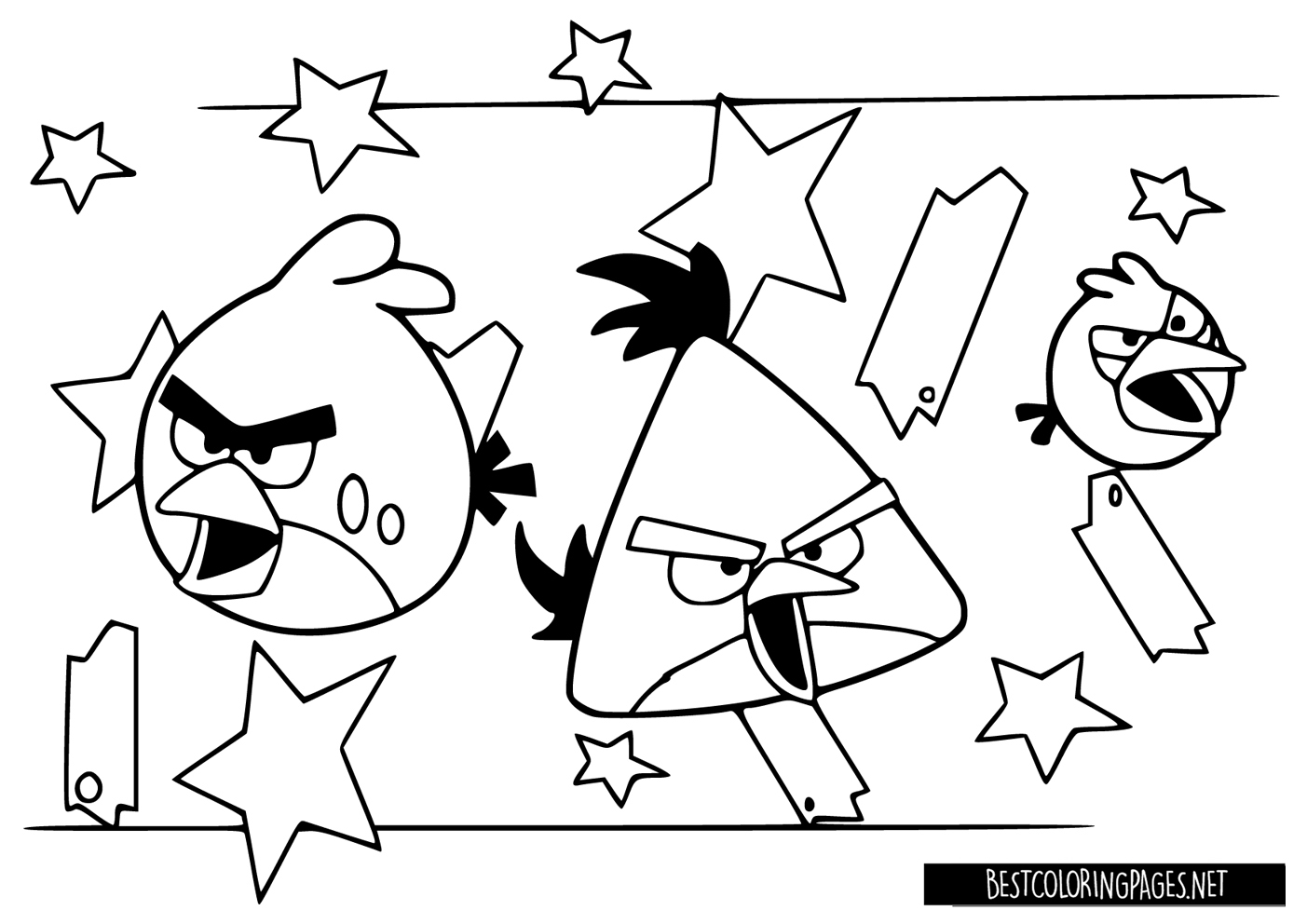 Angry birds coloring pages