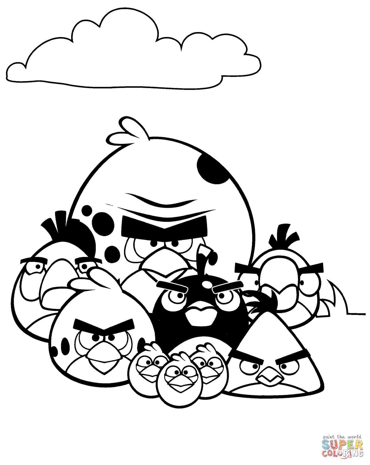 Angry birds the flock coloring page free printable coloring pages