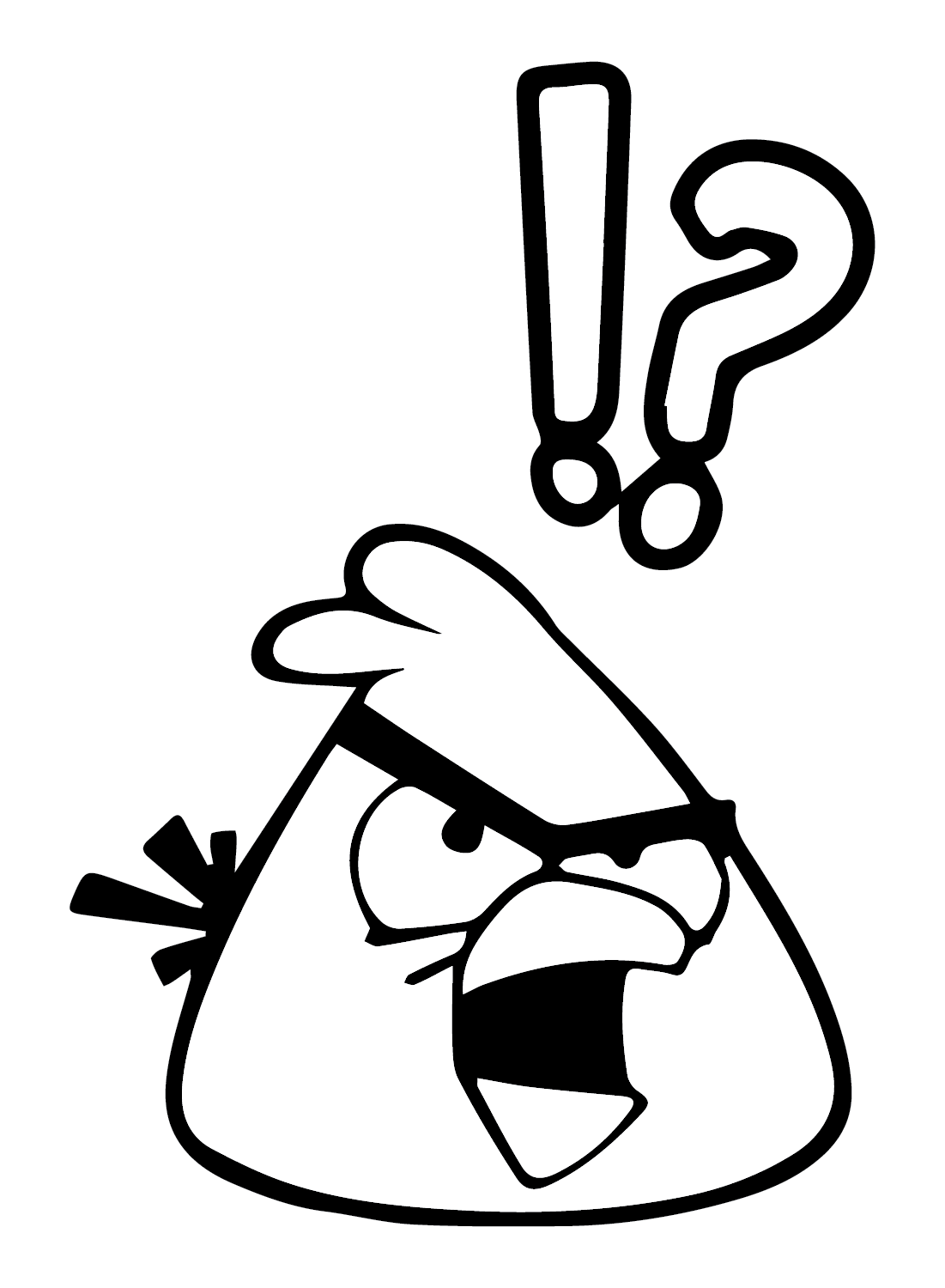 Chuck angry bird coloring pages printable for free download