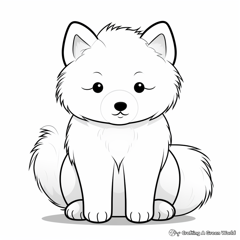 Arctic fox coloring pages