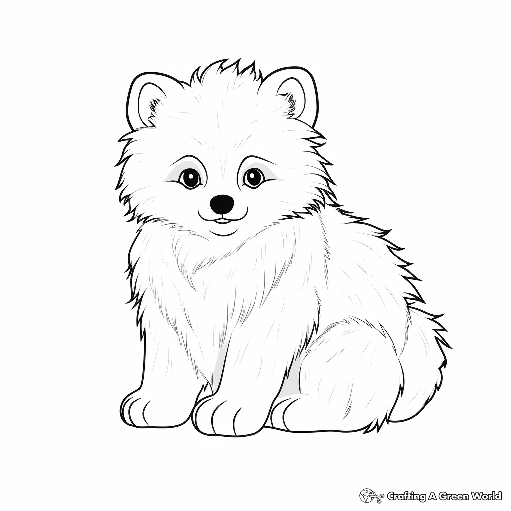 Arctic fox coloring pages