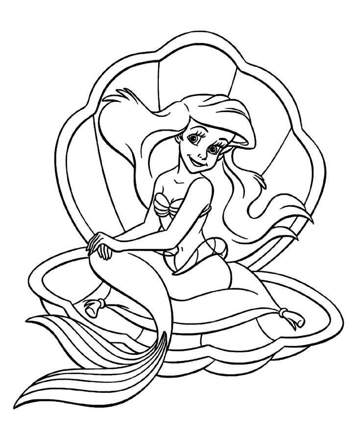 Excellent photo of ariel coloring page