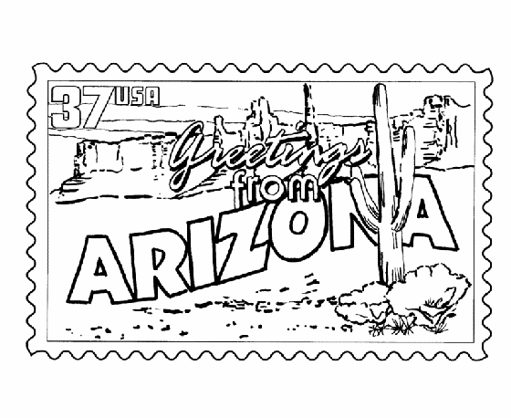 Arizona state stamp
