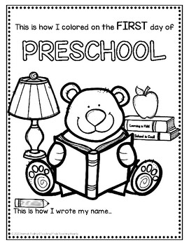 This is how i colored first and last day of school assessment