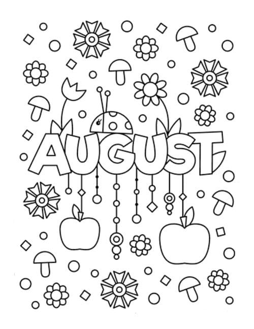 August coloring pages printable for free download