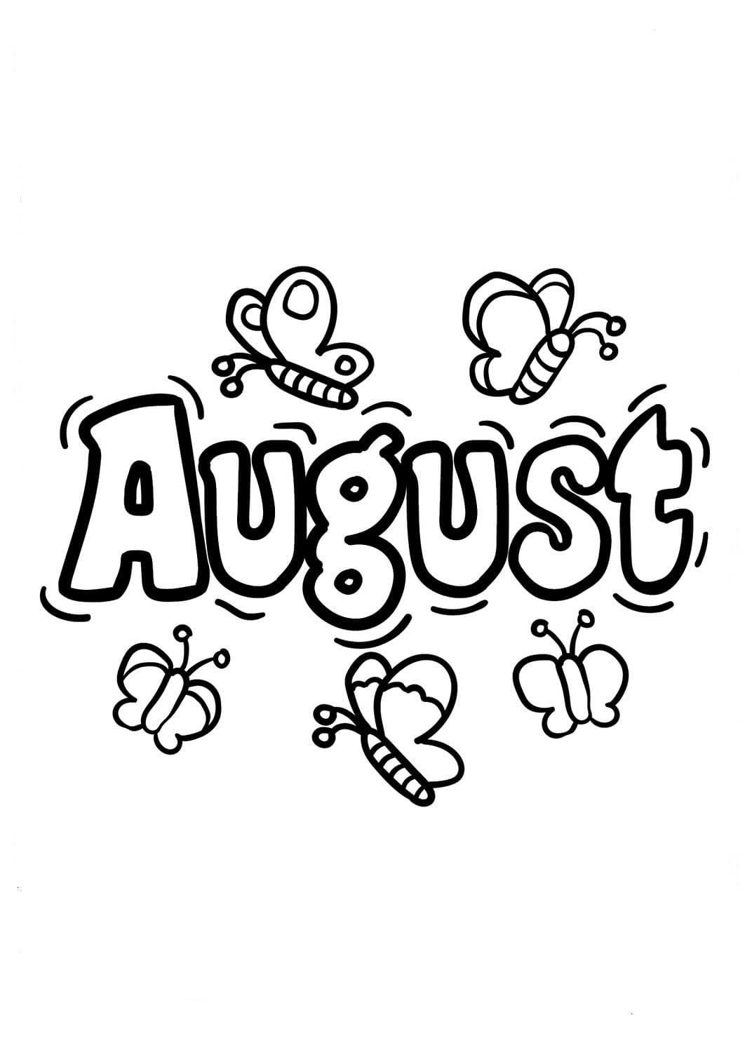 August coloring pages printable for free download