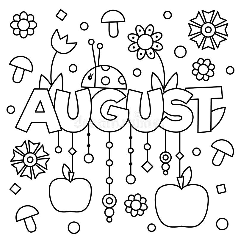 August coloring page stock illustrations â august coloring page stock illustrations vectors clipart