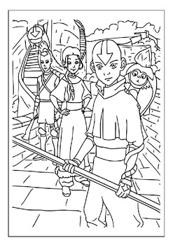 Printable avatar the last airbender coloring pages collection for kids
