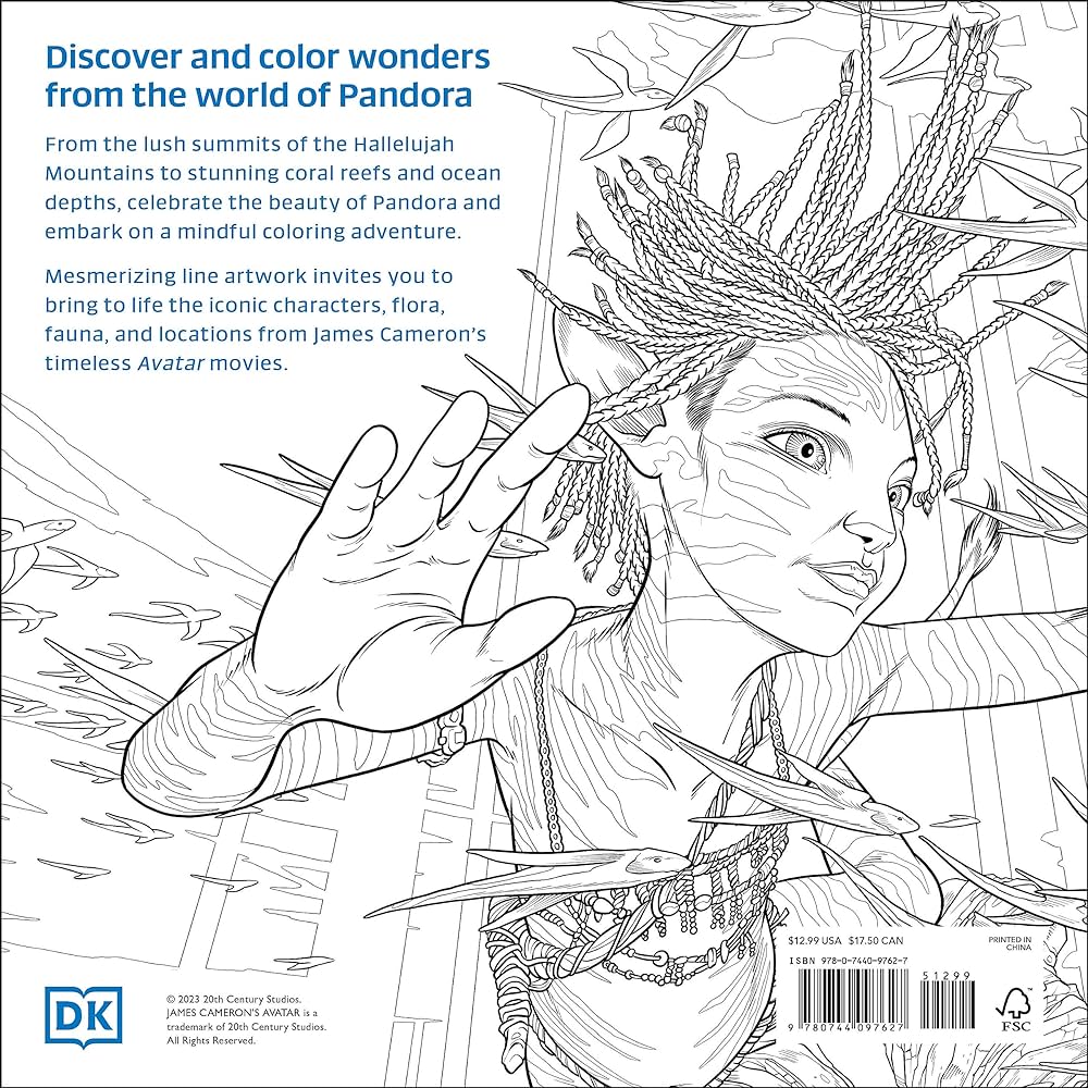 Avatar coloring book dk books