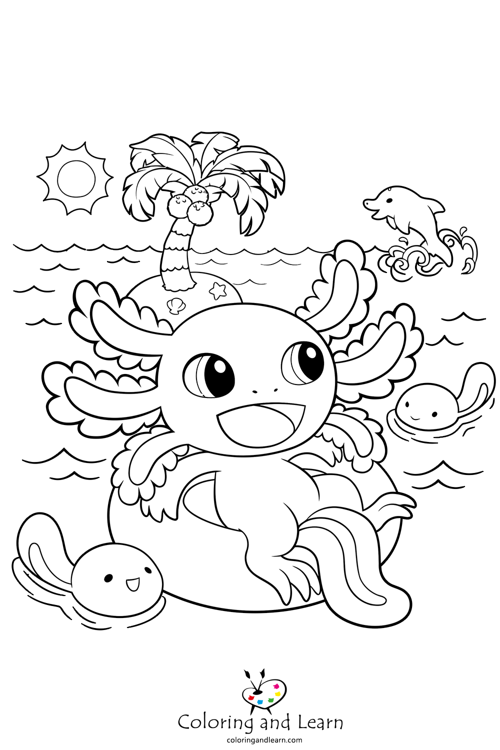 Axolotl coloring pages