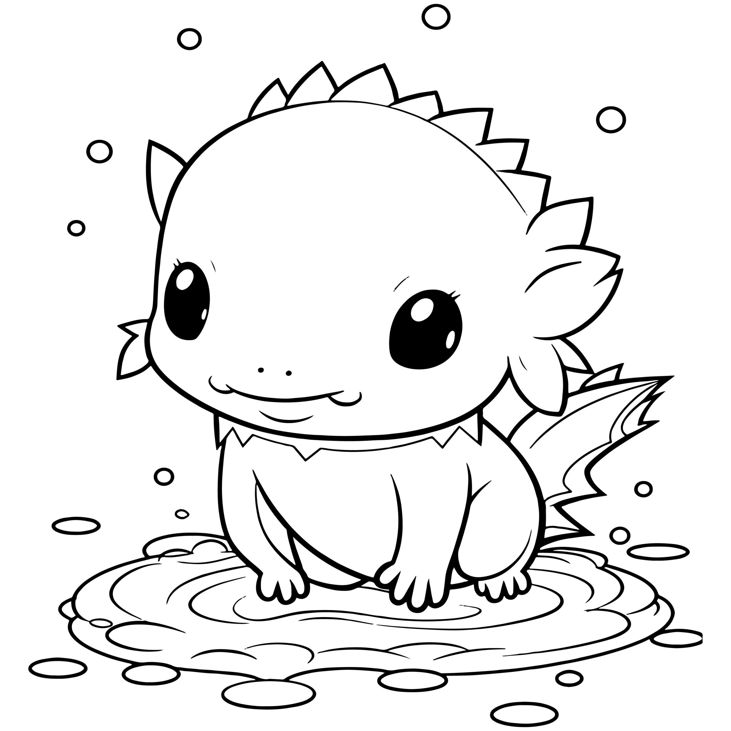Axolotl coloring book for girls and boys big and simple axolotl coloring pages made by teachers
