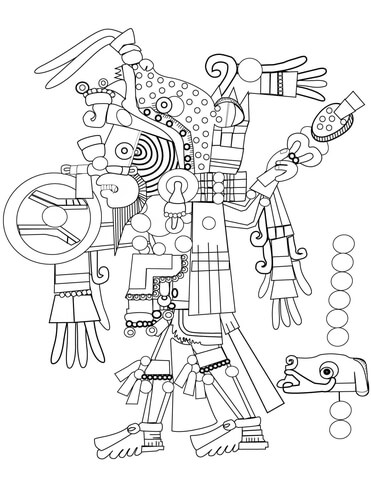 Aztec art coloring page free printable coloring pages