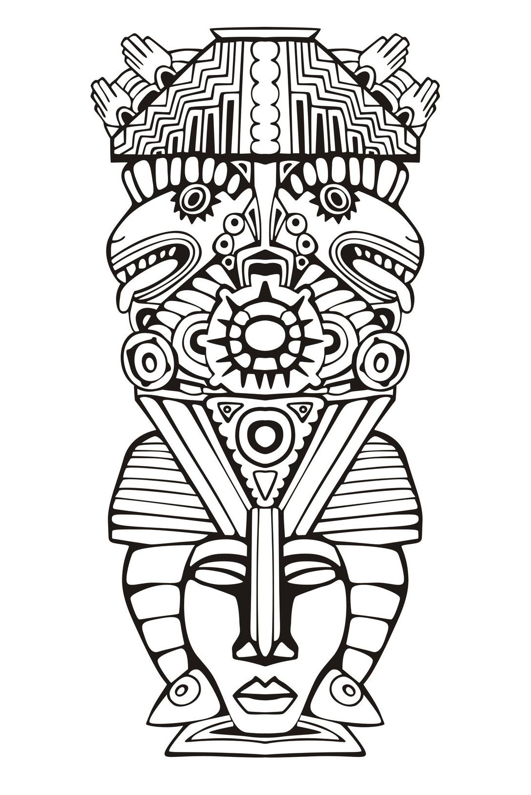 Totem inspiration inca mayan aztec
