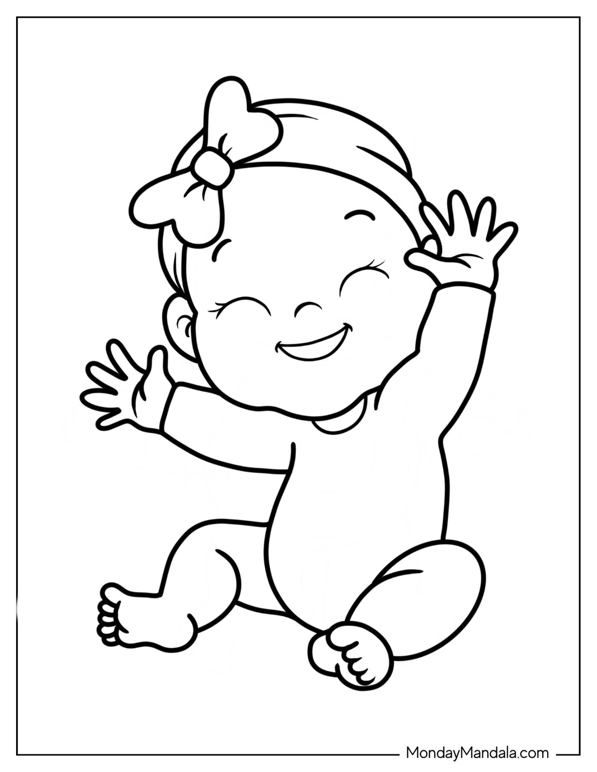Baby coloring pages free pdf printables