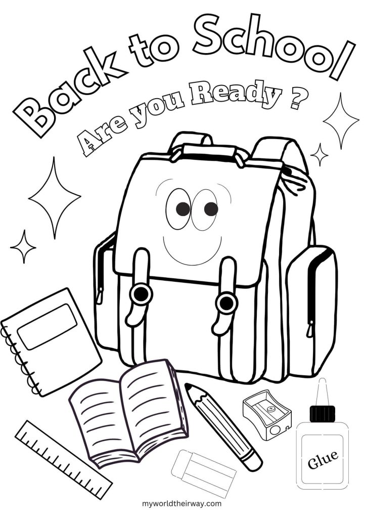 Free back to school coloring pages