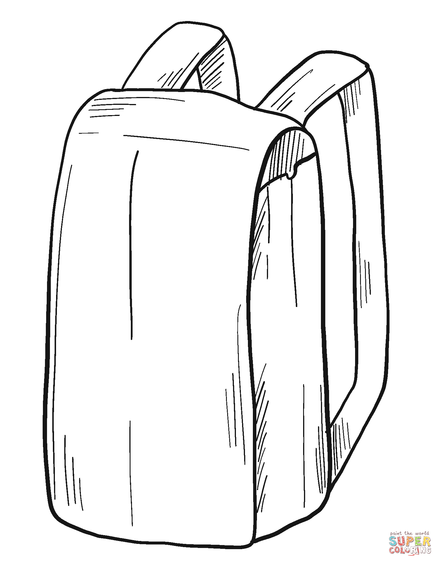 Backpack coloring page free printable coloring pages