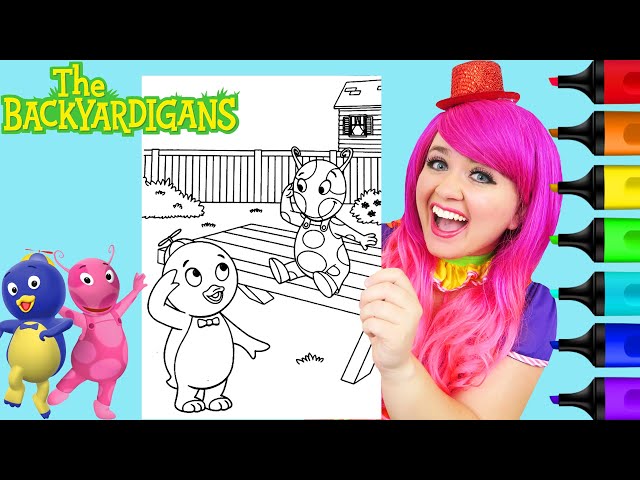 Coloring the backyardigans uniqua pablo arkers