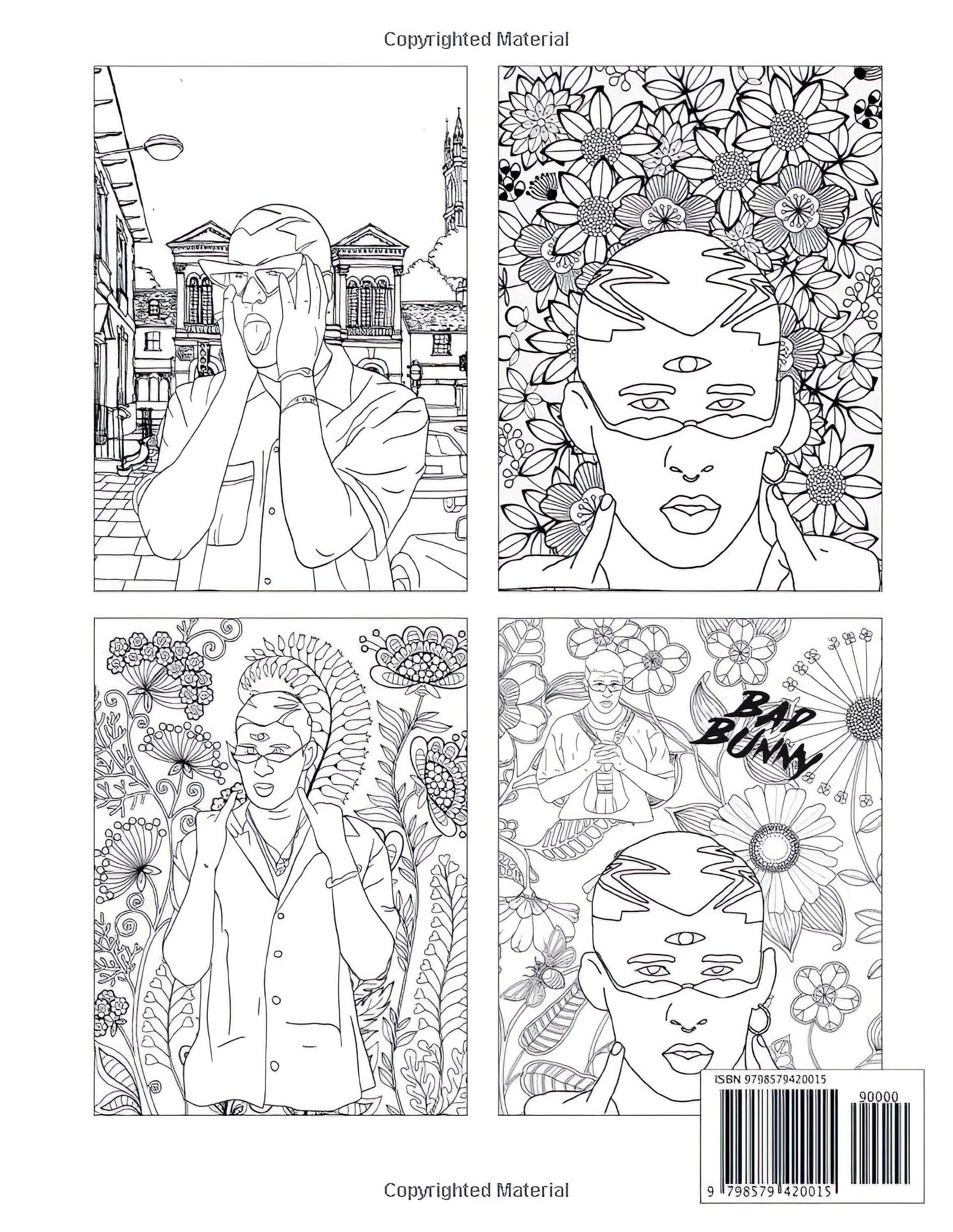 Bad bunny coloring book bad bunny color wonder creativity