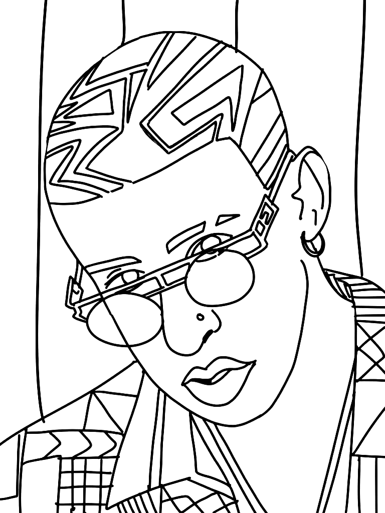 Bad bunny coloring pages printable for free download