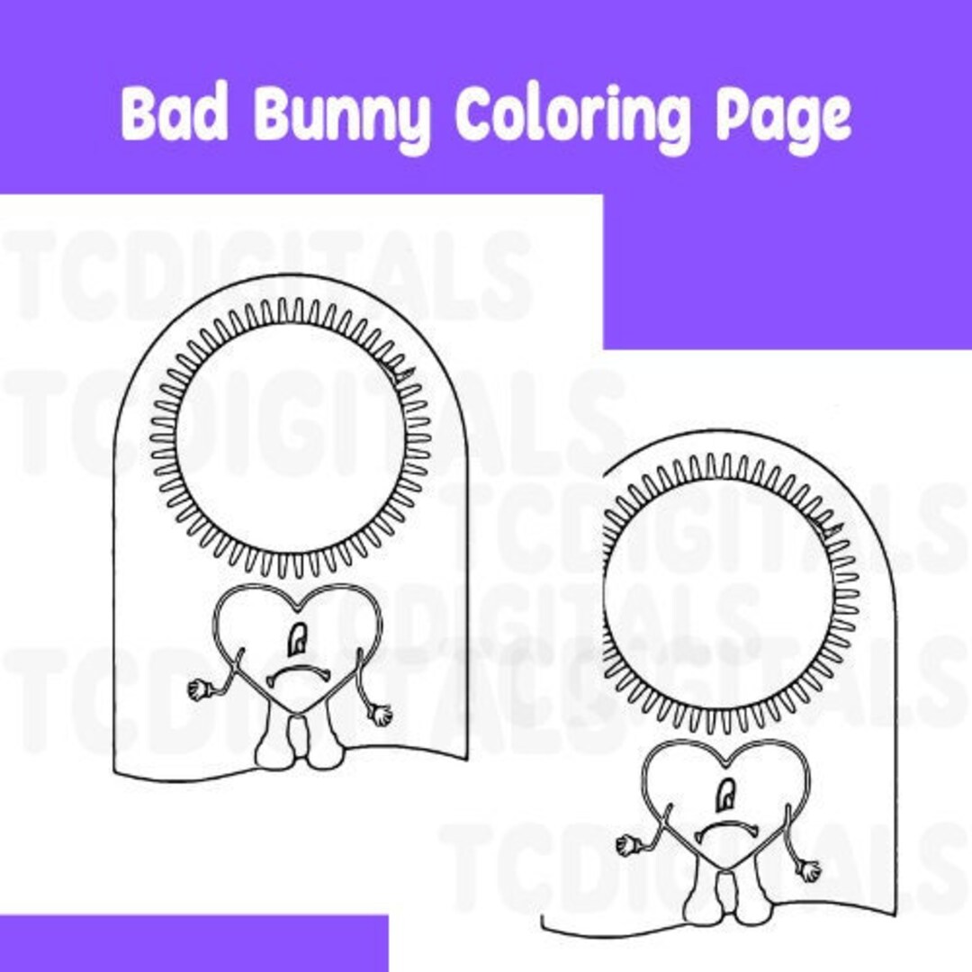 Un verano sin ti coloring page bad bunny coloring digital download digital coloring jpg printable coloring page printable coloring jpg