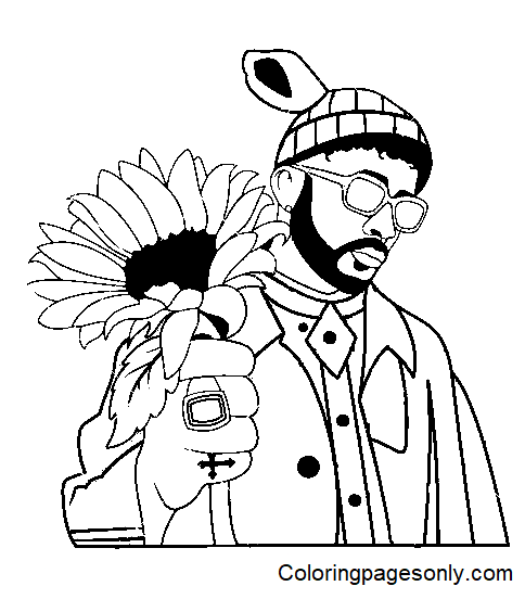Bad bunny coloring pages printable for free download