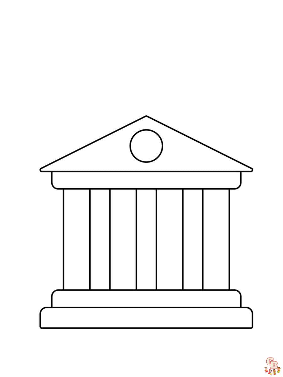 Printable bank coloring pages free for kids and adults