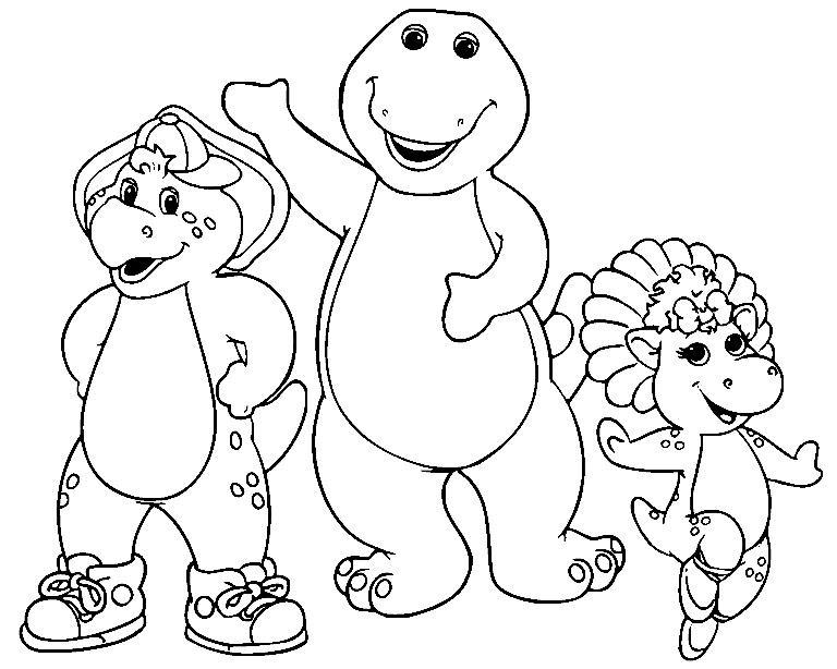 Barney and friends coloring pages printable for free download