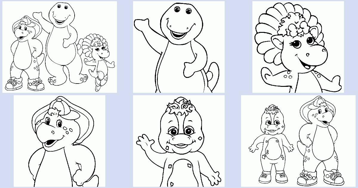 Barney and friends coloring book
