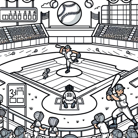 Baseball coloring pages