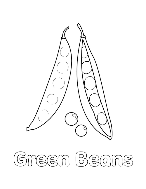 Green beans coloring page